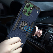 For Moto G Power 2025 Case Magnetic Kickstand Shockproof Hybrid + Tempered Glass