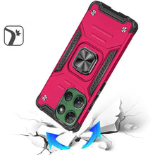 For Moto G Power 2025 Case Magnetic Kickstand Shockproof Hybrid + Tempered Glass