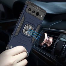 For Google Pixel 7 PRO (Triple Camera) Case Magnetic Kickstand Hybrid Cover