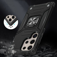 For Samsung S25 Ultra Case Magnetic Kickstand Shockproof Cover +Tempered Glass