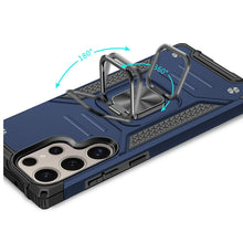 For Samsung S25 Ultra Case Magnetic Kickstand Shockproof Cover +Tempered Glass