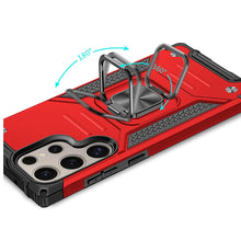 For Samsung S25 Ultra Case Magnetic Kickstand Shockproof Cover +Tempered Glass