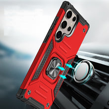 For Samsung S25 Ultra Case Magnetic Kickstand Shockproof Cover +Tempered Glass