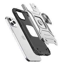 For iPhone 15 Case Magnetic Kickstand Shockproof Hybrid Cover + 2 Tempered Glass