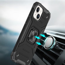 For iPhone 13/14 Case Robust Magnetic Kickstand Shockproof Cover +Tempered Glass