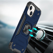 For iPhone 13/14 Case Robust Magnetic Kickstand Shockproof Cover +Tempered Glass