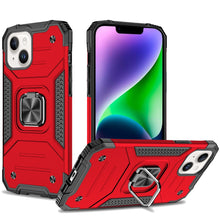 For iPhone 13/14 Case Robust Magnetic Kickstand Shockproof Cover +Tempered Glass