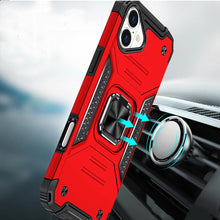 For iPhone 16 6.1inch Case Rugged Magnetic Stand Shockproof + Tempered Glass