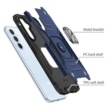 For Samsung S25 FE Case Magnetic Kickstand Shockproof Cover + Tempered Glass