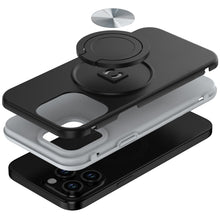 For iPhone 15 Pro Max Solid Rugged Shockproof with 360 Stand + 2 Tempered Glass