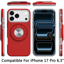 For iPhone 17 PRO Case Solid Rugged Shockproof with 360 Stand + Tempered Glass
