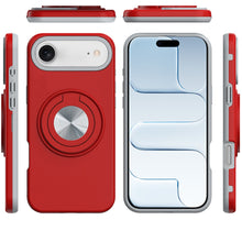 For iPhone Air Case Solid Rugged Shockproof Cover w/ 360 Stand + Tempered Glass