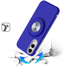 For Samsung S25 Edge Case Solid Rugged Magnetic Ring Stand + Tempered Glass