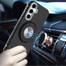 For Samsung S25+/S24+ Case Solid Rugged Magnetic with Ring Stand +Tempered Glass