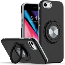 For iPhone SE 3/SE 2 iPhone 8/7 Case Solid Rugged w/ Ring Stand + Tempered Glass