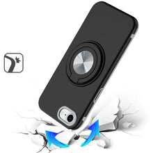 For iPhone SE 3/SE 2 iPhone 8/7 Case Solid Rugged w/ Ring Stand + Tempered Glass