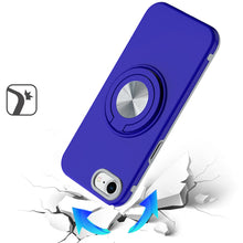 For iPhone SE 3/SE 2 iPhone 8/7 Case Solid Rugged w/ Ring Stand + Tempered Glass