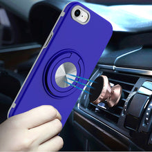 For iPhone SE 3/SE 2 iPhone 8/7 Case Solid Rugged w/ Ring Stand + Tempered Glass