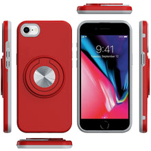 For iPhone SE 3/SE 2 iPhone 8/7 Case Solid Rugged w/ Ring Stand + Tempered Glass