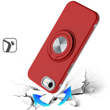 For iPhone SE 3/SE 2 iPhone 8/7 Case Solid Rugged w/ Ring Stand + Tempered Glass