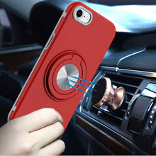 For iPhone SE 3/SE 2 iPhone 8/7 Case Solid Rugged w/ Ring Stand + Tempered Glass