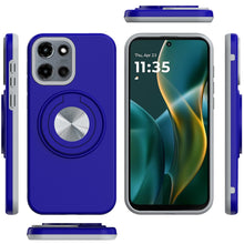 For Moto G Stylus 2025 Solid Rugged Shockproof with 360 Stand + Tempered Glass