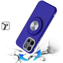 For Moto G Stylus 2025 Solid Rugged Shockproof with 360 Stand + Tempered Glass