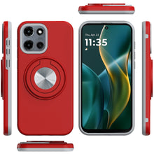 For Moto G Stylus 2025 Solid Rugged Shockproof with 360 Stand + Tempered Glass