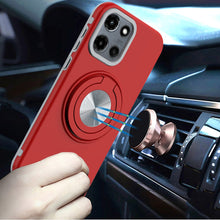 For Moto G Stylus 2025 Solid Rugged Shockproof with 360 Stand + Tempered Glass