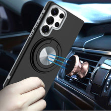 For Samsung S25 Ultra Case Solid Rugged Shockproof w/ 360 Stand +Tempered Glass