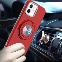 For iPhone 12/12 Pro Case Solid Rugged Shockproof w/ 360 Stand + Tempered Glass