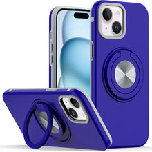 For iPhone 15 Case Solid Rugged Shockproof Cover w/ 360 Stand + 2 Tempered Glass