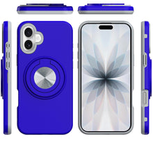 For iPhone 17 Case Solid Rugged Shockproof Cover with 360 Stand + Tempered Glass