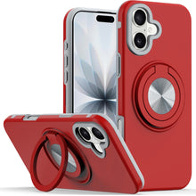 For iPhone 17 Case Solid Rugged Shockproof Cover with 360 Stand + Tempered Glass