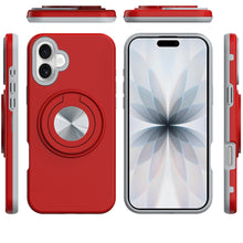 For iPhone 17 Case Solid Rugged Shockproof Cover with 360 Stand + Tempered Glass