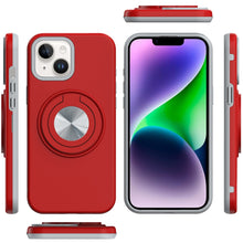 For iPhone 13/14 Case Solid Rugged Shockproof Cover w/ 360 Stand +Tempered Glass