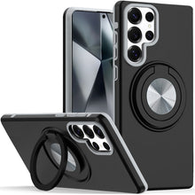 Samsung Galaxy S24 Ultra Case Solid Rugged Magnetic Circle with Metal Stand