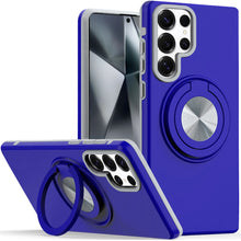 Samsung Galaxy S24 Ultra Case Solid Rugged Magnetic Circle with Metal Stand