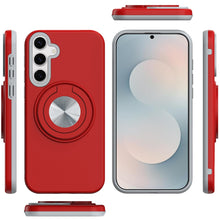 For Samsung S25 FE Case Solid Rugged Magnetic with Ring Stand + Tempered Glass