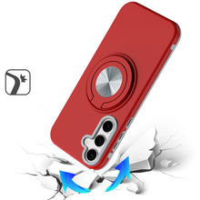 For Samsung S25 FE Case Solid Rugged Magnetic with Ring Stand + Tempered Glass