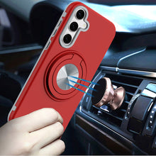 For Samsung S25 FE Case Solid Rugged Magnetic with Ring Stand + Tempered Glass