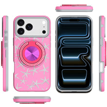 For iPhone 17 Pro Max Case Printed Design Bling 360 Stand Cover + Tempered Glass