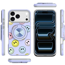 For iPhone 17 Pro Max Case Printed Design Bling 360 Stand Cover + Tempered Glass