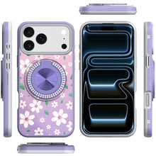 For iPhone 17 Pro Max Case Printed Design Bling 360 Stand Cover + Tempered Glass