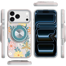 For iPhone 17 Pro Max Case Printed Design Bling 360 Stand Cover + Tempered Glass