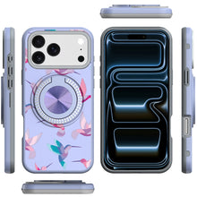 For iPhone 17 Pro Max Case Printed Design Bling 360 Stand Cover + Tempered Glass