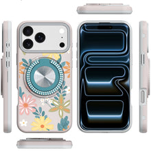 For iPhone 17 PRO Case Printed Design with 360 Ring Bling Stand + Tempered Glass