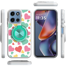 For Moto G 2025/2026/G Play 2026 Case Design w/ 360 Bling Stand + Tempered Glass