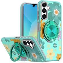 For Samsung A16 5G Case Printed Design w/ 360 Bling Stand Cover + Tempered Glass