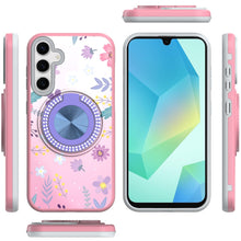 For Samsung A16 5G Case Printed Design w/ 360 Bling Stand Cover + Tempered Glass